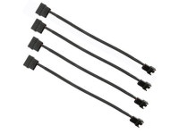 4pin MOL-ex Fan Splitter Cable Extension Power Cable 1 to 1 12v Black Sleeved Braided Computer PC Case Cooler Fan Power Splitter... 