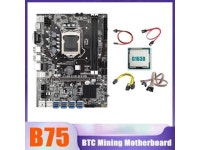 B75 BTC Miner Motherboard 8XUSB+G1630 CPU+Switch Cable+SATA... ca B75 BTC Miner Motherboard 8XUSB+G1630 CPU+Switch Cable+SATA... 