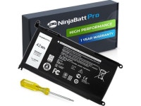 NinjaBatt Battery for Dell WDX0R YRDD6 P69G FW8KR Inspiron 13 14 15 17 5000 7000 Series, 7573 7378 5567 7579 5767 5379 5579 7375... 