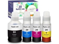 Topcolor Compatible Dye Ink Replacement for GI-20 GI20 Ink Bottles Refills Kit for G6020 G5020 G7020 MegaTank Printers, 170mL... 