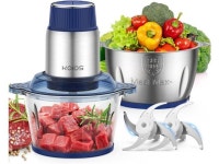 KOIOS Small Food Processor with 2 Bowls (8 Cup+8 Cup) & 2 Sets Bi-level Blade, 2L Electric Food Chopper Meat Grinder for Meat... 