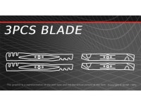 3PCS Blade For Craftsman G8600 Tractor 1417A3ZW099 1427A3ZW099 247.204470 - Newegg.com
