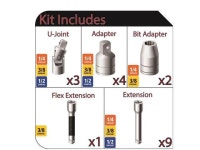 1/4 in., 3/8 in., 1/2 in. Drive Accessory Set (19-Piece) Husky # HACCY19PCRM # 1007691060 - Newegg.com 1/4 in., 3/8 in., 1/2 in.... 