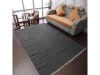 Rugsotic Carpets Hand Woven Flat Weave Kilim Wool 4x6 Area Rug Solid Charcoal D00111 - Newegg.com