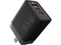 65W Charger, J1611 GaN Charger, 3 Ports Fast Charging Brick, Foldable Wall Charger, Compatible with HP Spectre, MacBook Pro/Air... 