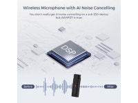 PC, Lapel Microphone Wireless with 2.4G Ultra-Low Delay, Noise Cancellation, Mute Button, 6H for Record, Vlog, Podcast (AWM10T... 