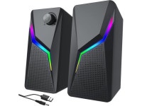 High Performance Computer Speakers, PC Speakers for Desktop with 6 Lighting Modes, PC Gaming Accessories, Stereo Sound Desktop... 