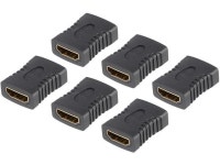 J&D HDMI Female to Female HDMI Coupler Adapter (6 Pack), Gold Plated Female to Female 4K HDMI Extender HDMI Coupler, Support 3D... 