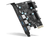 OWNSUN PCI-E to Type C (2),Type A (3) USB 3.0 5-Port PCI Express Expansion Card +Expanding 2 USB 3.0 Ports with Internal 19-Pin... 