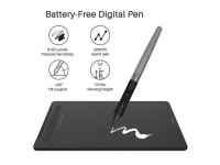 Refurbished: HUION Inspiroy H1161 Graphics Drawing Tablets, Touch Strip and 8192 Pen Pressure Sketch Tablet with Battery-Free... 