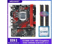 MACHINIST H81 Motherboard LGA 1150 Kit Set With Celeron G1840... Celeron G1840 CPU Processor DDR3 8GB(2*4GB) RAM Memory SATA NGFF... 