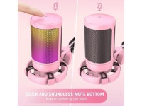 USB Gaming PC Microphone for Streaming Podcasts, RGB Computer Condenser Desktop Mic for studio/Video-Pink - Newegg.com