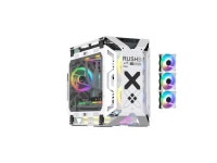 MegaPC X-Era Open-Frame Mid-Tower Micro-ATX/Mini-ITX Gaming Case - Tempered Glass Panels, High Airflow, ARGB Lighting, USB-C Port... 