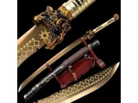 Tiger Chinese Swords Handmade Gold Color Steel Blade Sword Real Sharp Battle Ready Katana J0011 - Newegg.com