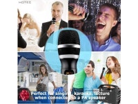 HOTEC 25 Channel UHF Handheld Wireless Microphone with Mini Portable Receiver 1/4 Output, for Church/Home Party//Business... 