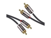 J&D RCA Cable, Gold-Plated 2RCA Male to 2RCA Male Copper Shell Stereo Audio Cable, RCA Audio Cables (25 Feet / 7.6 Meter)... 