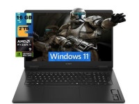 HP OMEN 17 Gaming Laptop, 17.3 FHD (1920 x 1080) 144 Hz, AMD Ryzen AI 9 365 10-Core Processor, NVIDIA GeForce RTX 5060 8GB GDDR7... 