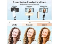 Stable Selfie Stick Tripod with Fill Light, 44 Inch Extendable... 15/14/13/12/11 Pro/XS Max/XS/XR/X/8/7, Samsung and Smartphone... 