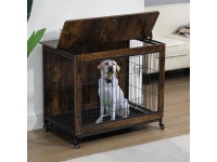 38 Inch Heavy-Duty Brown Dog Crate Furniture - Newegg.com