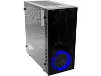YEYIAN Kalt Gaming PC Case, Mini Tower Micro/Mini ATX, Tempered Front Glass, Clear Acrylic Side Panel, 1 LED Fan, SPCC Chassis... 