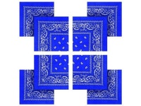 8pk Bandana Handkerchief Scarf Headband Hair Tie Hat Liner 100% Cotton Blue - Newegg.com