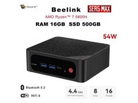 Beelink Mini PC SER5 MAX, AMD Ryzen 7 5800H(up to 4.4GHz 8C/16T), 16GB-RAM 500GB-SSD DDR4 3200MHz, Mini PC Gaming Office Home... 
