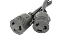 Parkworld 60523 NEMA 14-50P to L6-30R Dual Socket Splitter Cord, RV 50 AMP 4-Prong 14-50 Male Plug to NEMA (2) L6-30 Female Twist... 