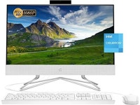 HP 2022 Newest All-in-One Desktop, 21.5 FHD Display, Intel Celeron J4025 Processor, 32GB RAM, 1TB PCIe SSD, Webcam, HDMI, RJ-45... 