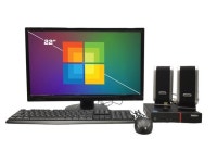 Refurbished: Lenovo ThinkCentre M600 Bundle Desktop Pentium J3710 1.60GHZ | 8GB | 256GB SSD | WIFI | 22 LCD Monitor | Speaker... 