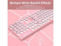 Combo, Cute Light Up Wired Mechanical Keyboard With Linear Red Switches, Full Size for Gaming, Work, Mac, PC, Windows - Newegg.com