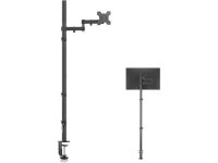 Bracwiser Monitor Mount 47 Pole Single Fully Adjustable Arm... 13 15 17 19 20 22 23 24 26 27 30 32 inch VESA 75 100 (MD71221)... 