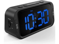Charger, 5 Sounds Adjustable Volume, Weekday/Weekend Mode, Snooze, 12/24Hr, Battery Backup, Compact for Bedside(Blue) - Newegg.com