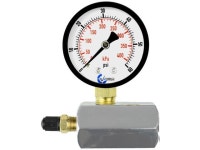 CARBO Instruments Gas Test Pressure Gauge 60 Pound, 60 PSI / 400 kPa, 3/4 FNPT Connection, Brass Valve, Chrome Plated Steel Body... 