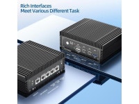 Fanless mini pc,N100 mini PC,home Firewall Appliance,pfsense router,4 LAN computer,support powered by PoE, I225 2.5GbE,5G/4G SIM... 