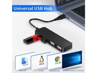USB Hub, 4-Port Ultra Slim USB 2.0 Splitter Extender Expander for iMac Pro/MacBook Air/Mac Mini/Pro/Surface Pro/Notebook PC... 