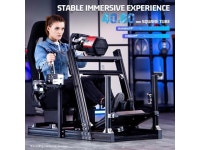 Minneer Racing Simulator Cockpit Professional with Race Seat fit Logitech G29 G920 Thrustmaster T300 Fanatec CSL-DD, Aluminum... 