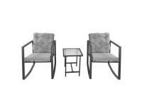 Furniture Sets Clearance Cushioned Chairs Conversation Sets with Coffee Table for Yard and Bistro (Gray), type S-003 - Newegg.com