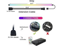 Vetroo Magnetic ARGB LED Strips 5V 3PIN for PC Aura SYNC, Gigabyte RGB Fusion, MSI Mystic Light Sync - Newegg.com