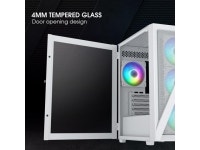 Vetroo M05 Micro ATX Computer PC Case with Door Open Tempered Glass Side Panel & Mesh Front Panel, Support 240mm Radiator, 4Pcs... 