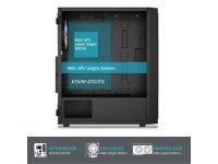DARKROCK A8-M Black Micro-ATX Mid Tower Computer PC Case for Gaming & Business Tempered Glass Side Panel Support 240mm Radiator... 