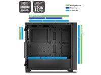 Vetroo AL800 Black E-ATX Full Tower PC Gaming Case with 4mm Tempered Glass RTX40 Series Fully Compatible Side Panel & Mesh Front... 