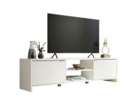 Madesa 19-Inch-by-15-Inch-71-Inch Wooden TV Stand with Storage Space and Cable Management for TVs up to 75 Inches, White... 