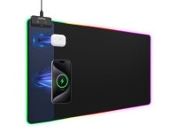 RGB Gaming Mouse Pad with 15W Wireless Charging, LED Mouse Pad with Dual Wireless Charger for iPhone/Airpods, 31.5x15.7 XXL... 
