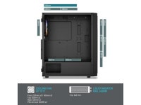 DARKROCK A8-M Black Micro-ATX Mid Tower Computer PC Case for Gaming & Business Tempered Glass Side Panel Support 240mm Radiator... 