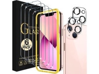 ivoler [4+2 Pack] Tempered Glass for iPhone 13 6.1 inch [4 Pack] with [2 Pack] Camera Lens Screen Protector with [Alignment... 