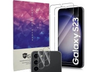 [2+2 Pack] Galaxy S23 Screen Protector with Camera Lens Protector, Premium Tempered Glass film for Samsung Galaxy S23, 9H... 
