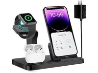3 in 1 Charging Station for Apple Devices Charging Stand Compatible with iPhone 14/14 Pro/13/12/11/7/6/5, Build-in Fast Chargr... 