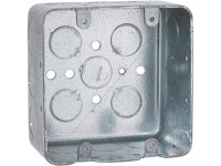 Raco Hubbell 680 2-Device, 2-1/8-Inch Deep, 1/2-Inch Side Knockouts 4-Inch Square Switch Box, Drawn, Silver,Gray - Newegg.com