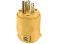 Leviton 515PV Polarized Electrical 15 Amp, 125 Volt, NEMA 5-15P, 2-Pole, 3-Wire, Plug, Straight Blade, Yellow, 24 Pack - Newegg.com