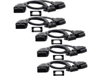 Pack of 5 iKKEGOL OBD2 OBD II Full 16 Pin Splitter Y Open Cable J1962 1 Male to 2 Female Connector Underdash Mount Bracket for... 